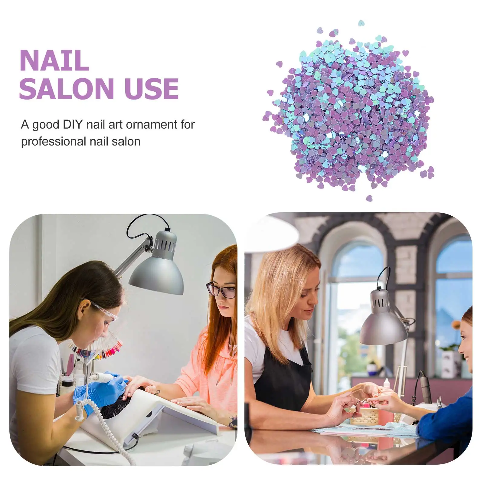 

5 Sets Heart Shaped Nail Art Sequins 4mm Valentines Decorations Glitter PVC Confetti Stickers Manicure Supplies Wedding Party