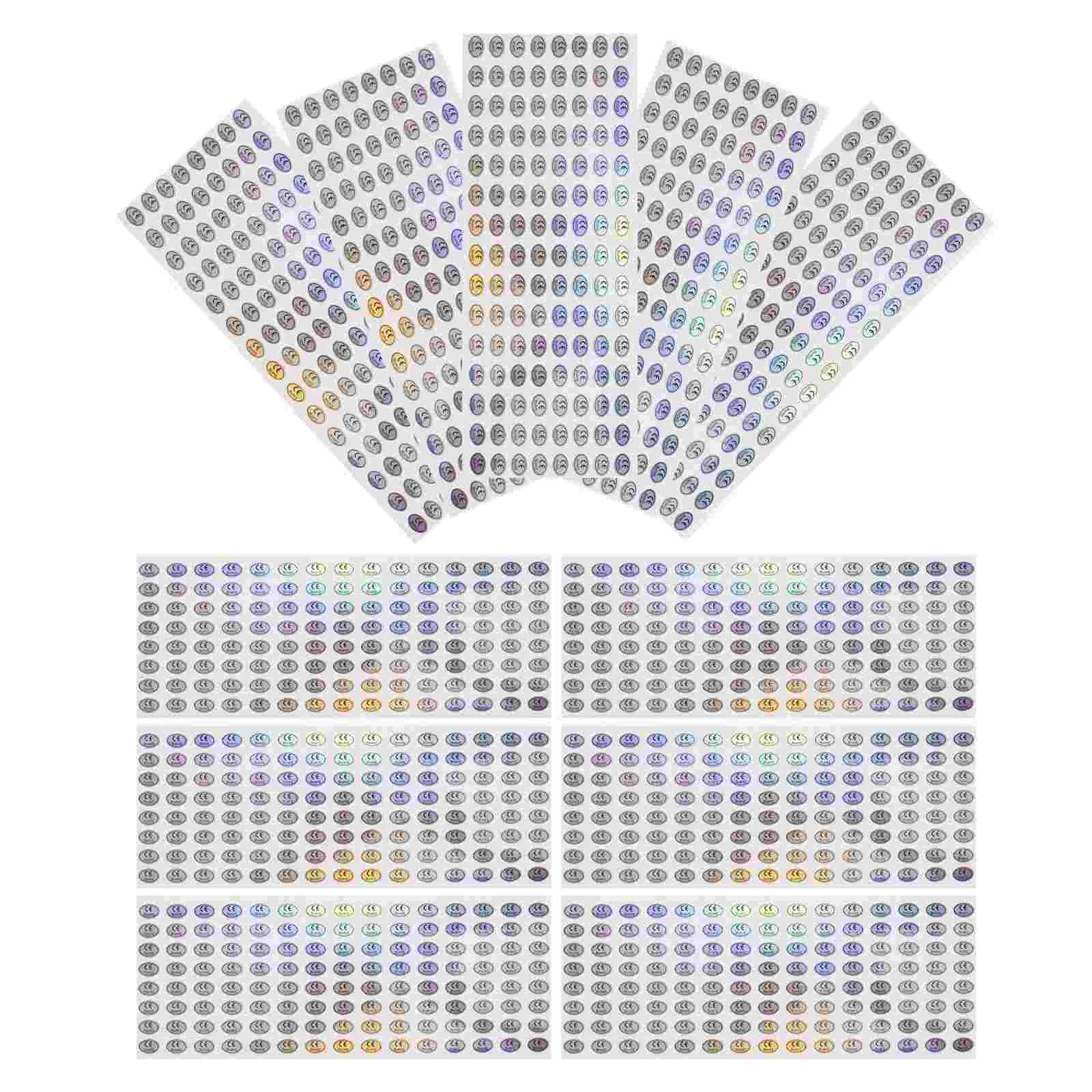 

1000 шт., голографические этикетки-наклейки для рынка, антифальшивые клейкие этикетки CE RoHS Trading