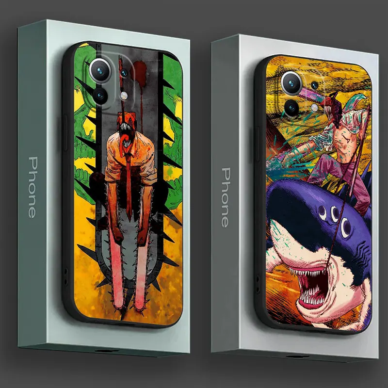 

Chainsaw Man Anime Phone Case For Xiaomi 14T 13T 12T 11T 10T 14 Pro Mi 11 Lite Poco X3 X4 X5 X6 M5 F5 F6 Pro Soft Silicone Cover