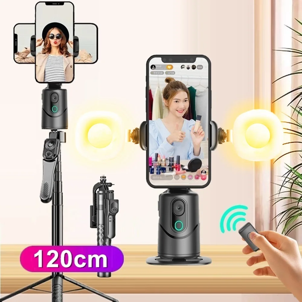 Automatic Facial Tracking 360 °Rotation Gimbal Stabilizer Mobile Phone Holder Wirelss Intelligent Selfie Stick Smartphone Tripod