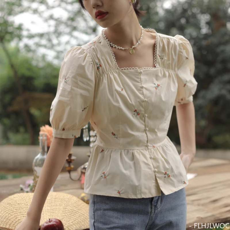 Cotton Short Chic Tops Long Sleeve Basic Shirts Single Breasted Button Blouse Retro Japan Korea Style Peplum Women Tops Bow Tie