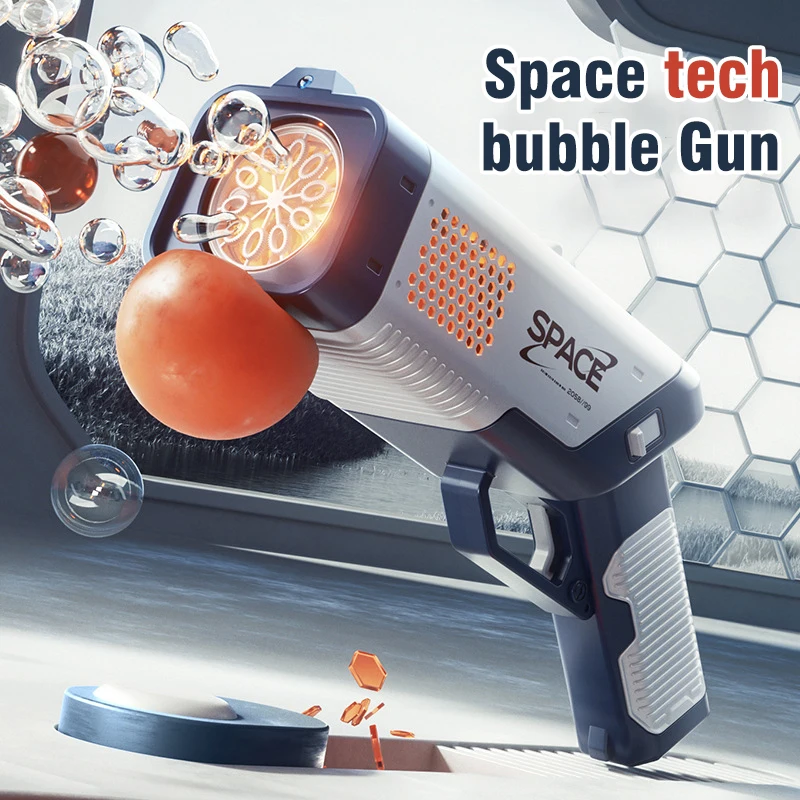 

Electric Bubble Gun Automatic Hand-Held Soap Bubble Machine Space Mechanical Bubble Maker Outdoor Game Kid Toy Children Gift