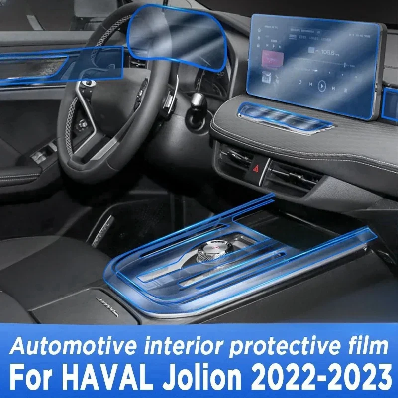 Compartimento central para puerta de coche, película protectora antiarañazos de TPU para navegación de salpicadero multimedia para HAVAL Jolion