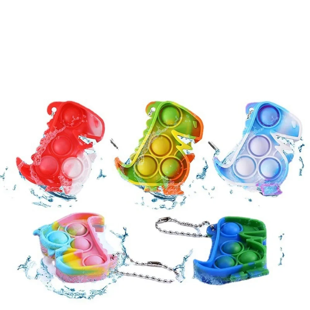 New 20/10Pcs Dinosaur Keychain Sensory Fidget Toys Bulk Animal Themed Party Favors for Kids Birthday Goodie Bag Fillers