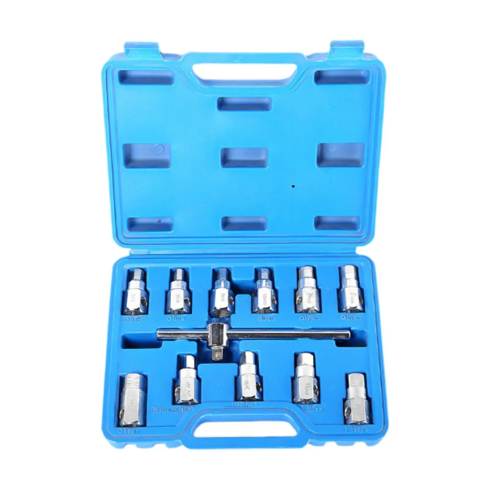 12 Pieces Spline Bit Socket Set Practical High Performance Professional Spare Parts Accessories Portable Carbon Steel Repair Kit