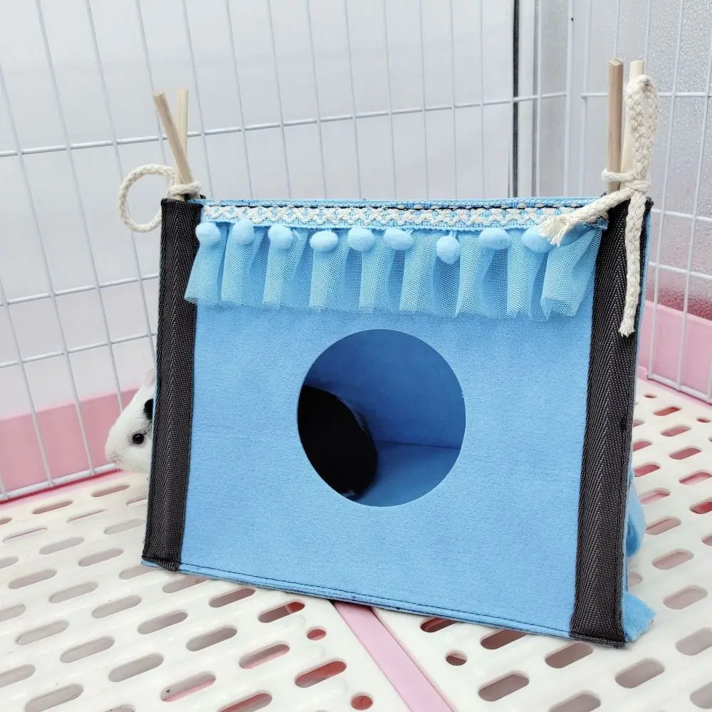 Hamster Corner House Tent Felt Rabbit Tent House Foldable Pink Rabbit Hidden Tent Blue Hamster Nest Corner Hideaway Guinea Pig view 4