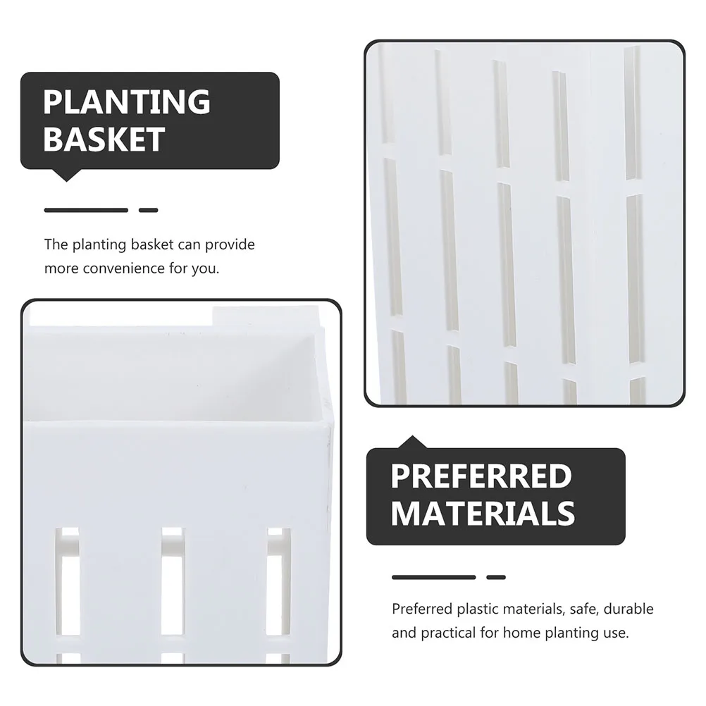

2pcs White 15Hooks Aquatic Plant Baskets Hanging Pots for Aquarium Decoration Durable Plastic Suitable All Plants