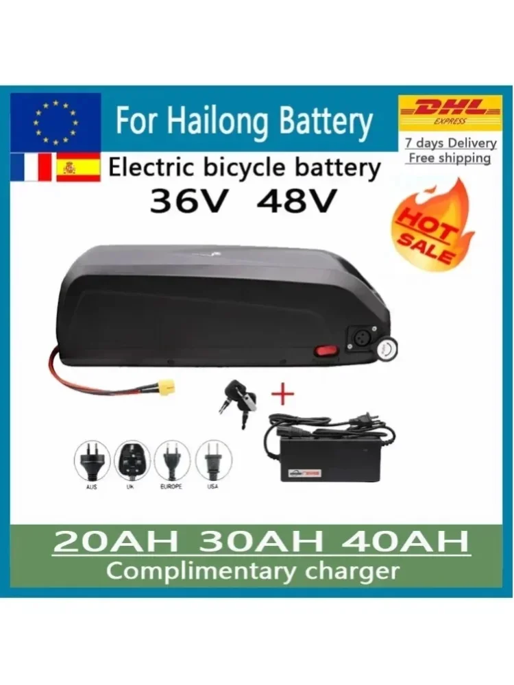 Elektrofahrrad-Akku für Hailong 21700 18650 Zellenpaket 48V 36V 40Ah 17,5 20Ah Lithium-Akku für Bafang TSZZ8