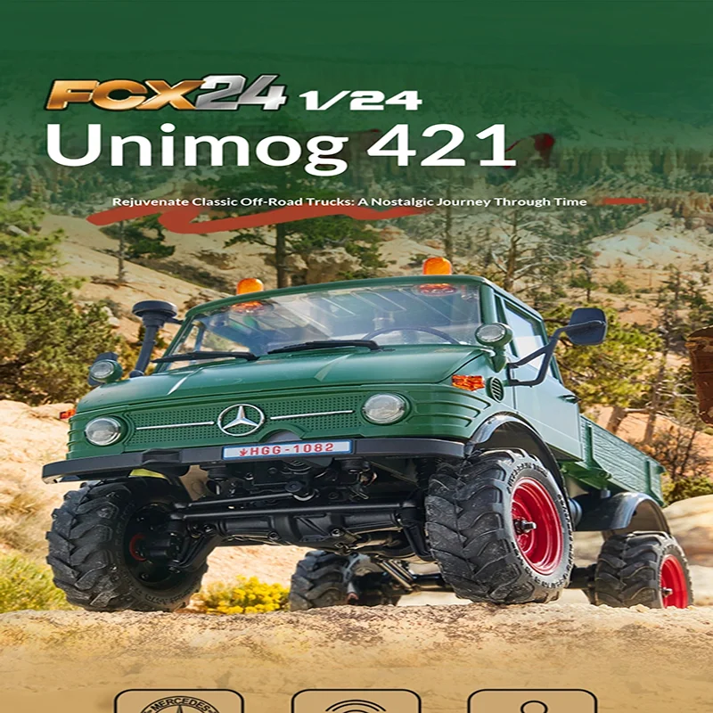 

FMS new 1/24 Unimog FCX series off-road four-wheel drive RC climbing car remote control electric simulation model