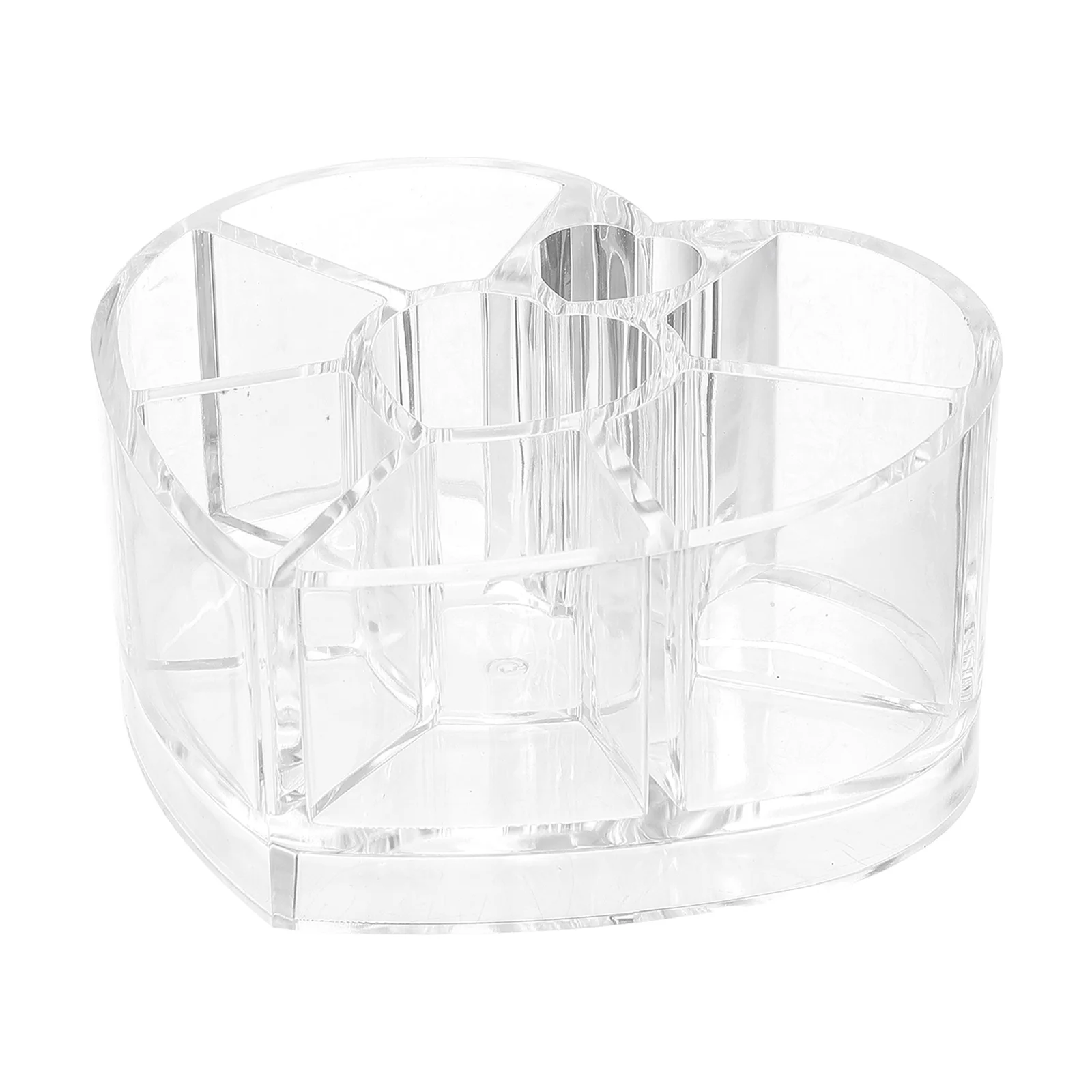 

Storage Box Acrylic Makeup Brush Holder Clear Heart Shape Pen St ganizer Lipstick Long Lasting Durable Transparent