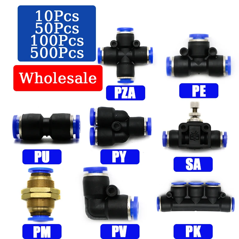 

Air Pneumatic Fittings PU PV PY PE PM PZA PK SA Plastic Fitting Hose Quick Couplings Pipe Connector 4mm 6mm 8mm 10mm 12mm