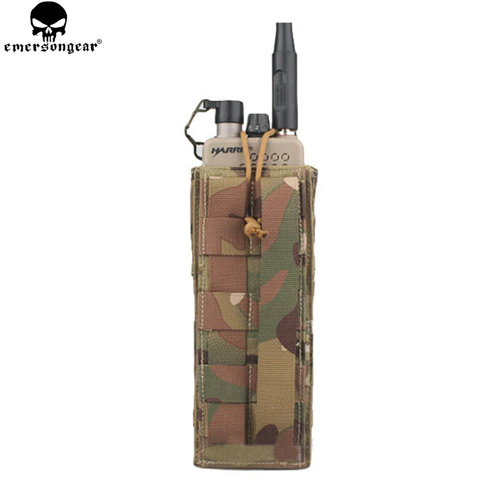 EMERSONGEAR Tactical PRC 148/152 Radio Pouch Hunting Paintball Airsoft Combat Gear Molle Radio Holder Multi-camo  Black EM8350