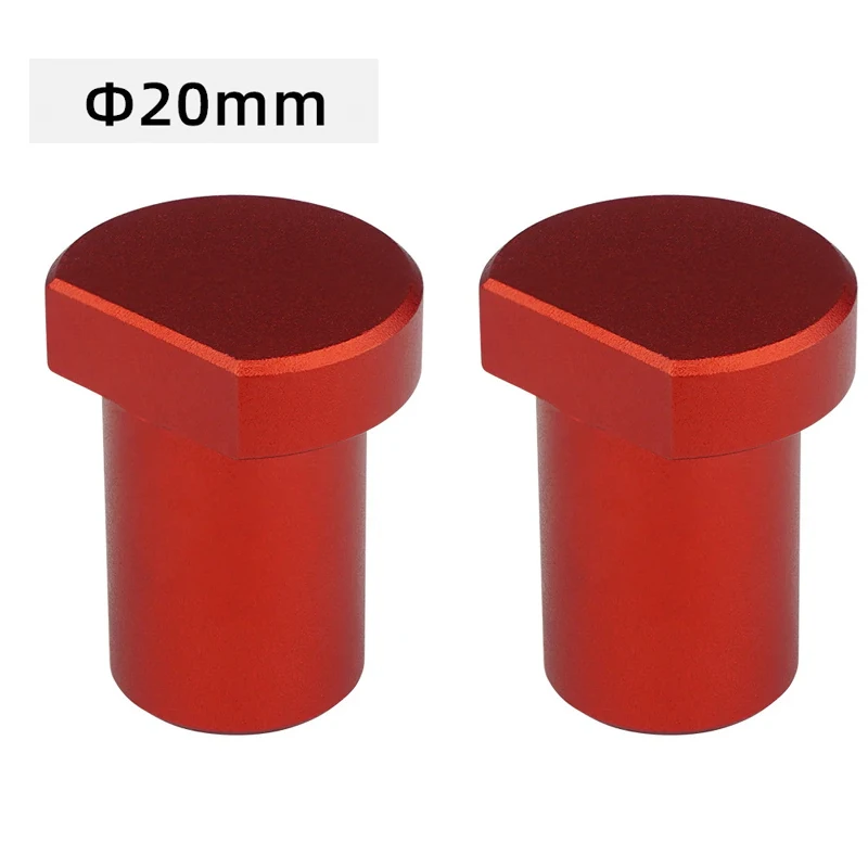 2pcs 19/20mm Dog Woodworking Table Limit Block Workbench Tenon Stopper Aluminum Alloy Workbench Peg Brake Stops Bench Clamp