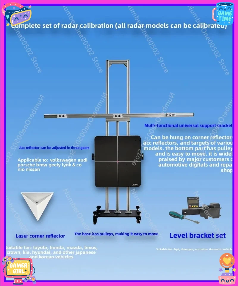 

Universal ADAS Calibration Tool with ACC Level Millimeter Wave Radar Calibrator Complete Kit for 100% All Model ACC Radar