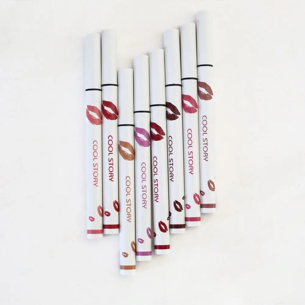 Beauty Makeup Lip Liner Pen Matte Waterproof Lipstick Pencil Long-lasting Non-stick Cup Lip Tint Girl