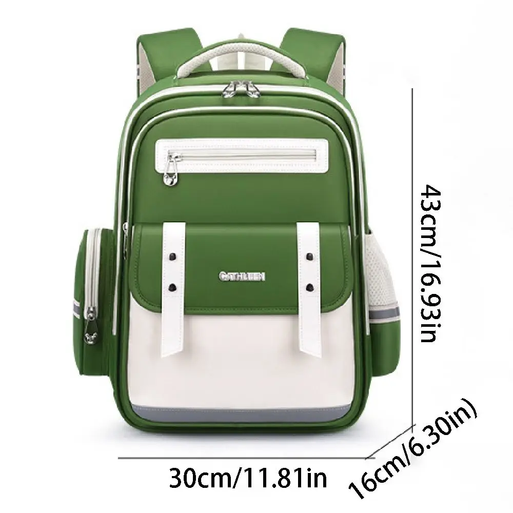 Borsa da scuola ergonomica per bambini Protezione della colonna vertebrale Zaino per studenti in stile britannico Zaino ortopedico con chiusura a cerniera di grande capacità