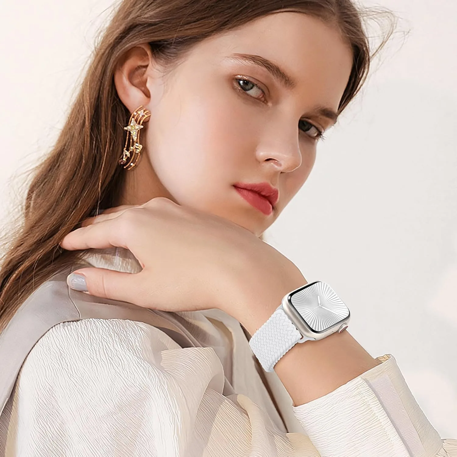 Geflochtenes Armband für Apple Watch Band 44 mm 40 mm 45 mm 41 mm 38 42 mm Schnallenarmband Iwatch Series10 SE 7 6 8 9 Ultra 2 Magnetarmband – Detail 4