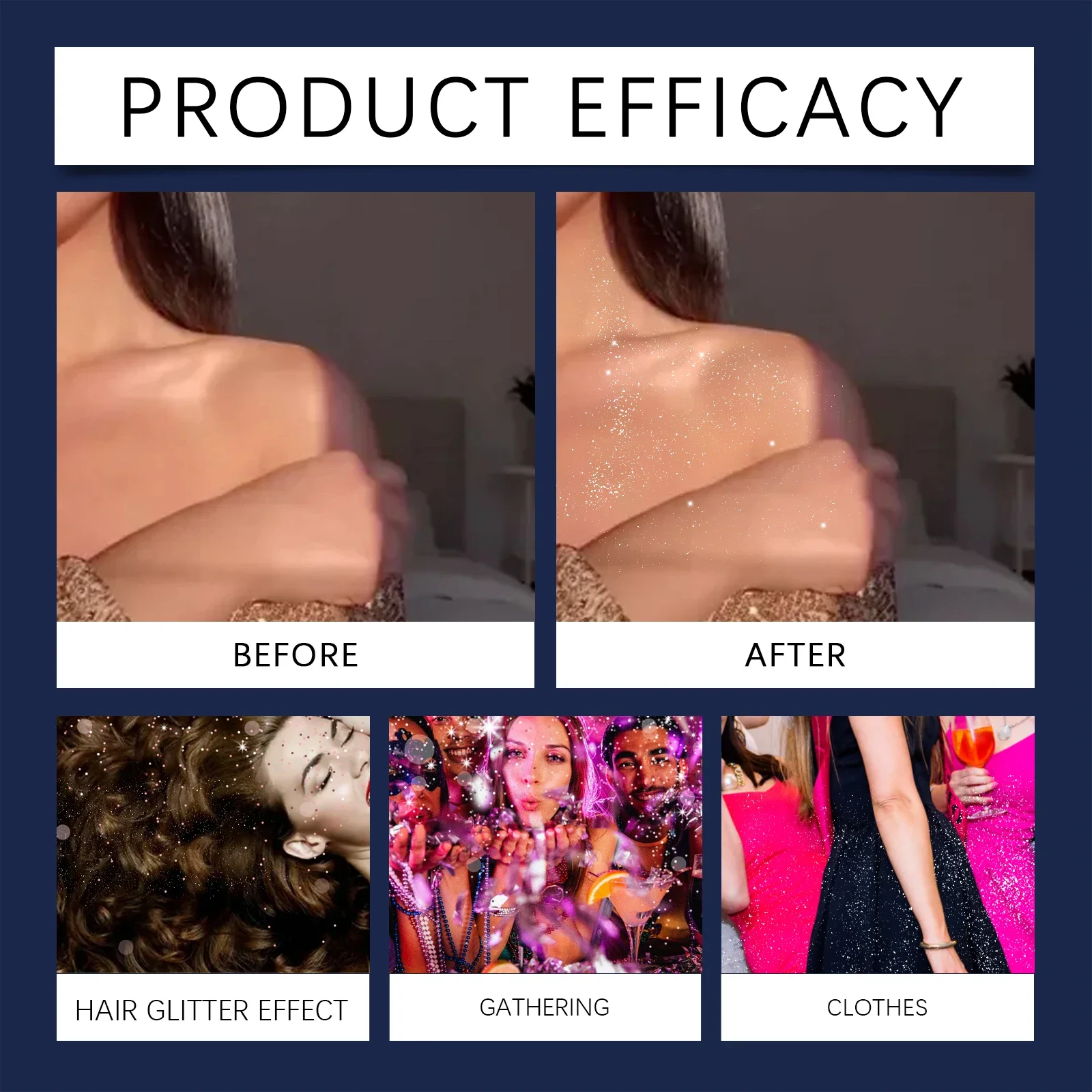 光沢のあるボディグリッタースプレー髪服ハイライターパウダー長持ちホログラフィックパウダーハロウィンクリスマスメイクアップ製品