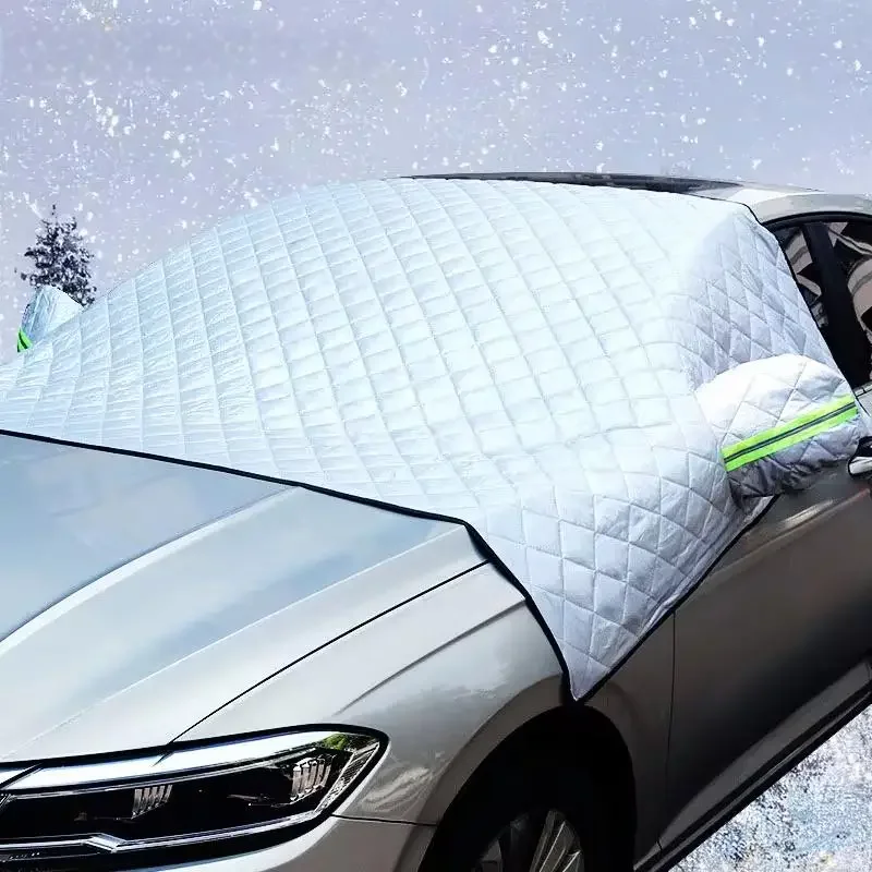 Portable Car Anti-snow Cover Car Front Windscreen Thickened Sunshade Sun Protection and Heat Insulation Car Cover