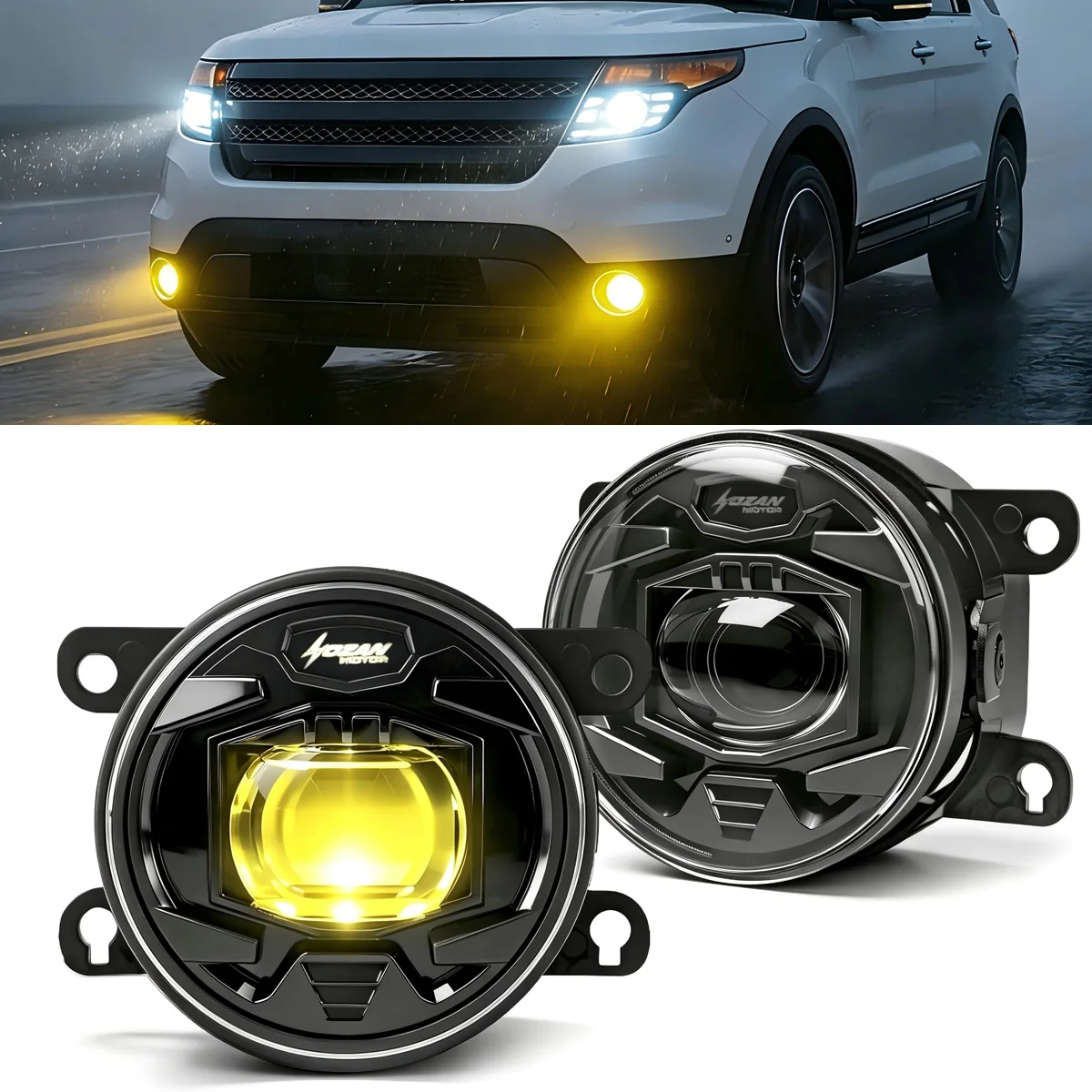 3.5Inch LED Fog Lights for Ford Explorer 11-15/ Fusion 13-16/Focus 08-14/Honda CRV 12-15/Civic 13-17/Pilot 12-17/Nissan Frontier