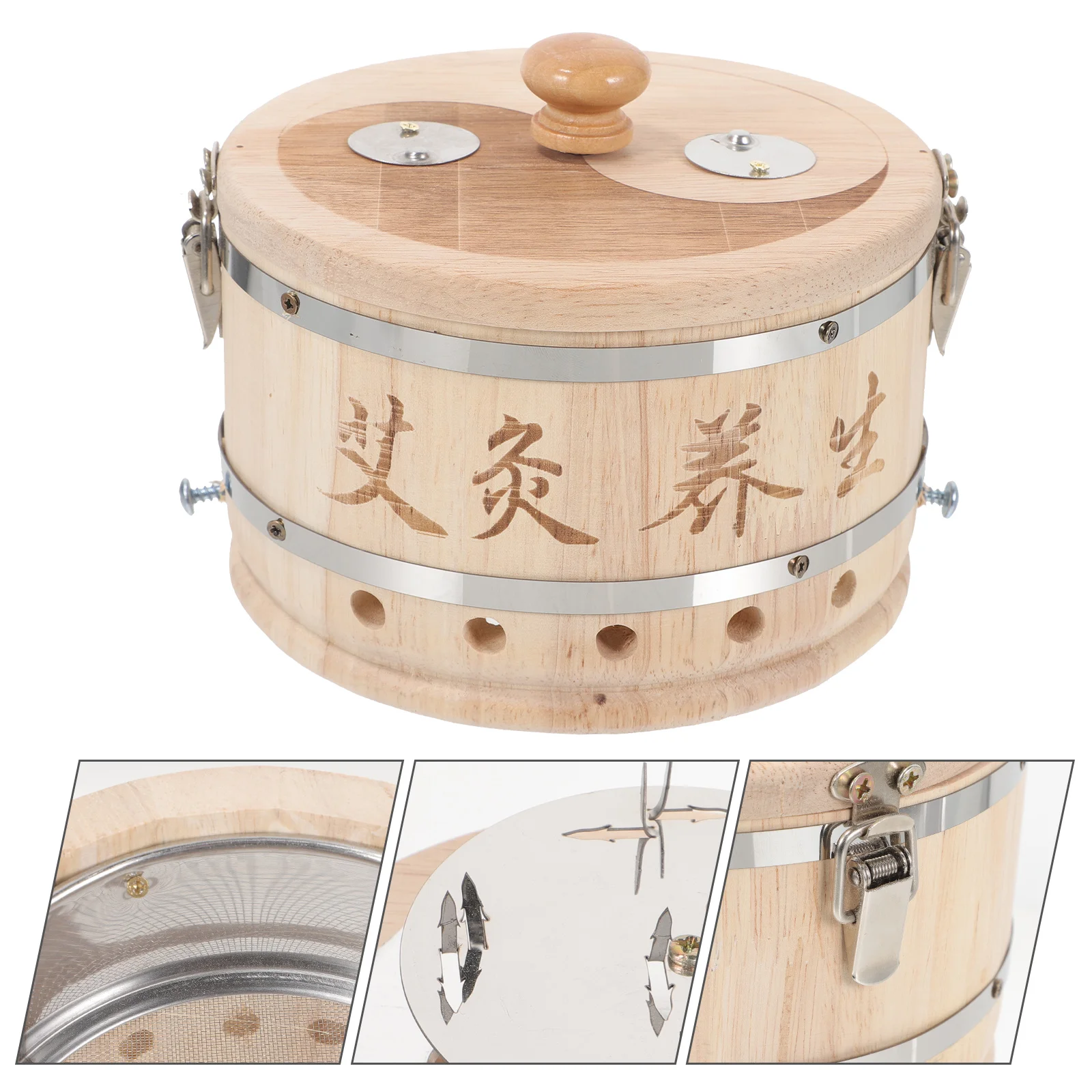 

Moxibustion Box Affordable Friends Burner Case Metal Chinese Moxa Cone Wood Wooden Tool