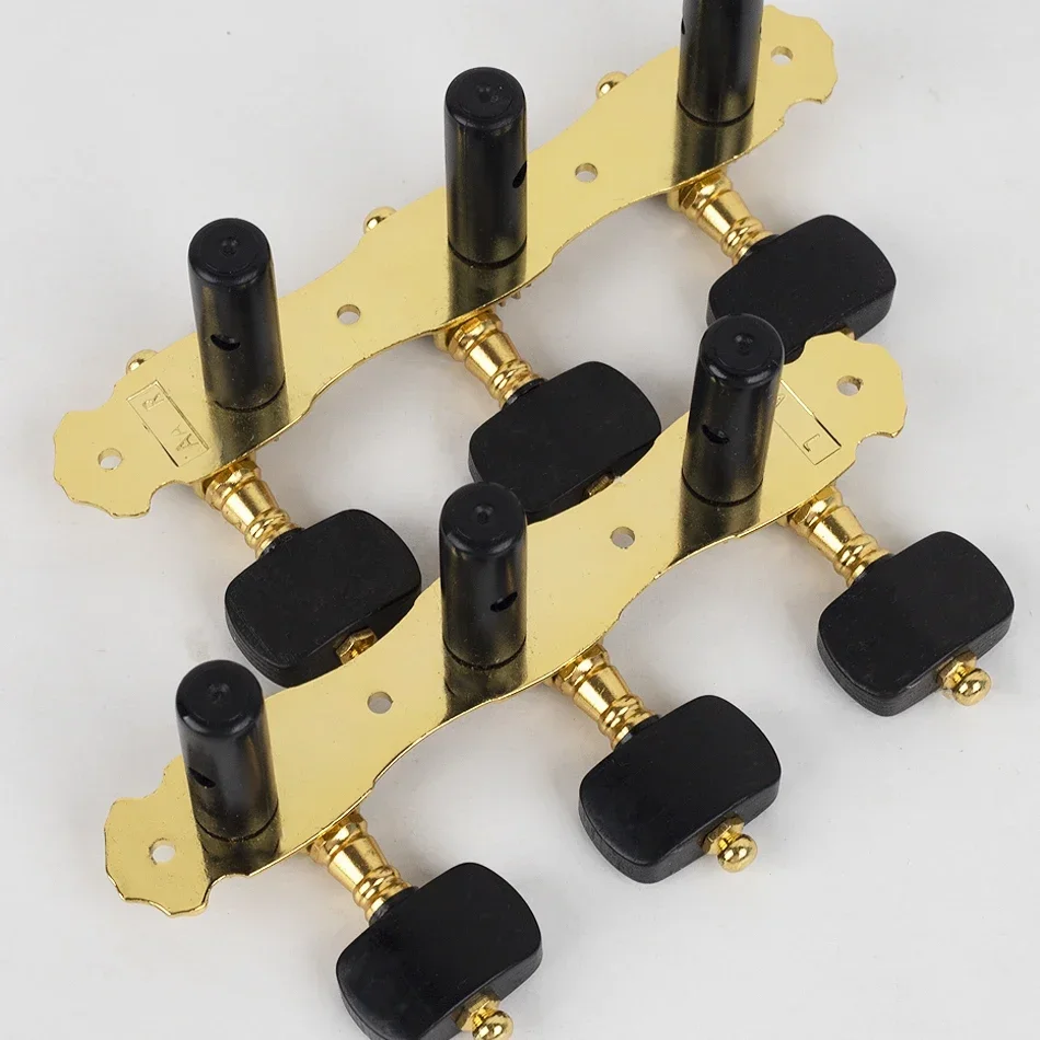 Alice Machine Head AOS-028 1 Pair Gold Plated Zinc Alloy Black Dragon Plate Black Wood Peg Classical Guitar Accessories