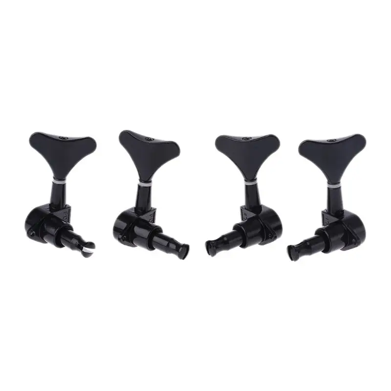 New Guitar Sealed Tuners Tuning Pegs Machine Heads 2R2L For 4 String Bass Black