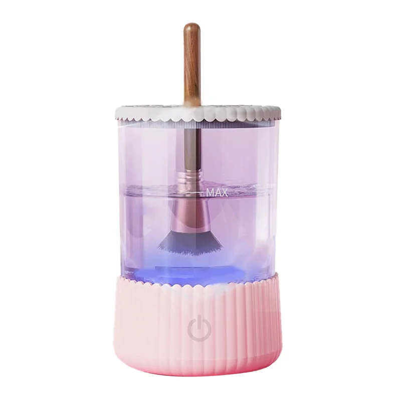 

YCOC-Electric Makeup Brush Cleaner USB Make Up Brush Washer Clean For Beauty Women Makee Brushes Efficient Machine Pink
