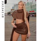 high waist faux "leather"