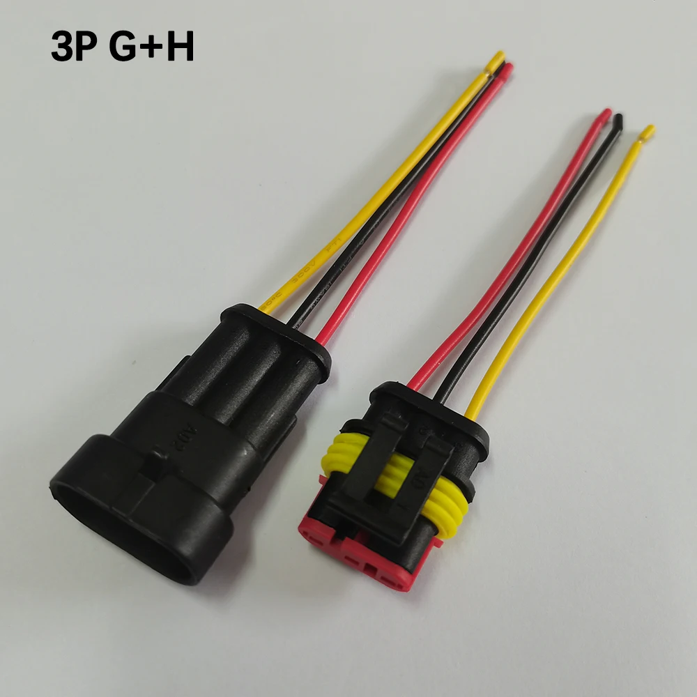1 Set Wasserdichter Elektrischer Auto-Steckverbinder 1P 2P 3P 4P 5P Stecker und Buchse mit Kabel für Auto, Schiff, E-Bike, Motorrad-Steckdose – Detail 5