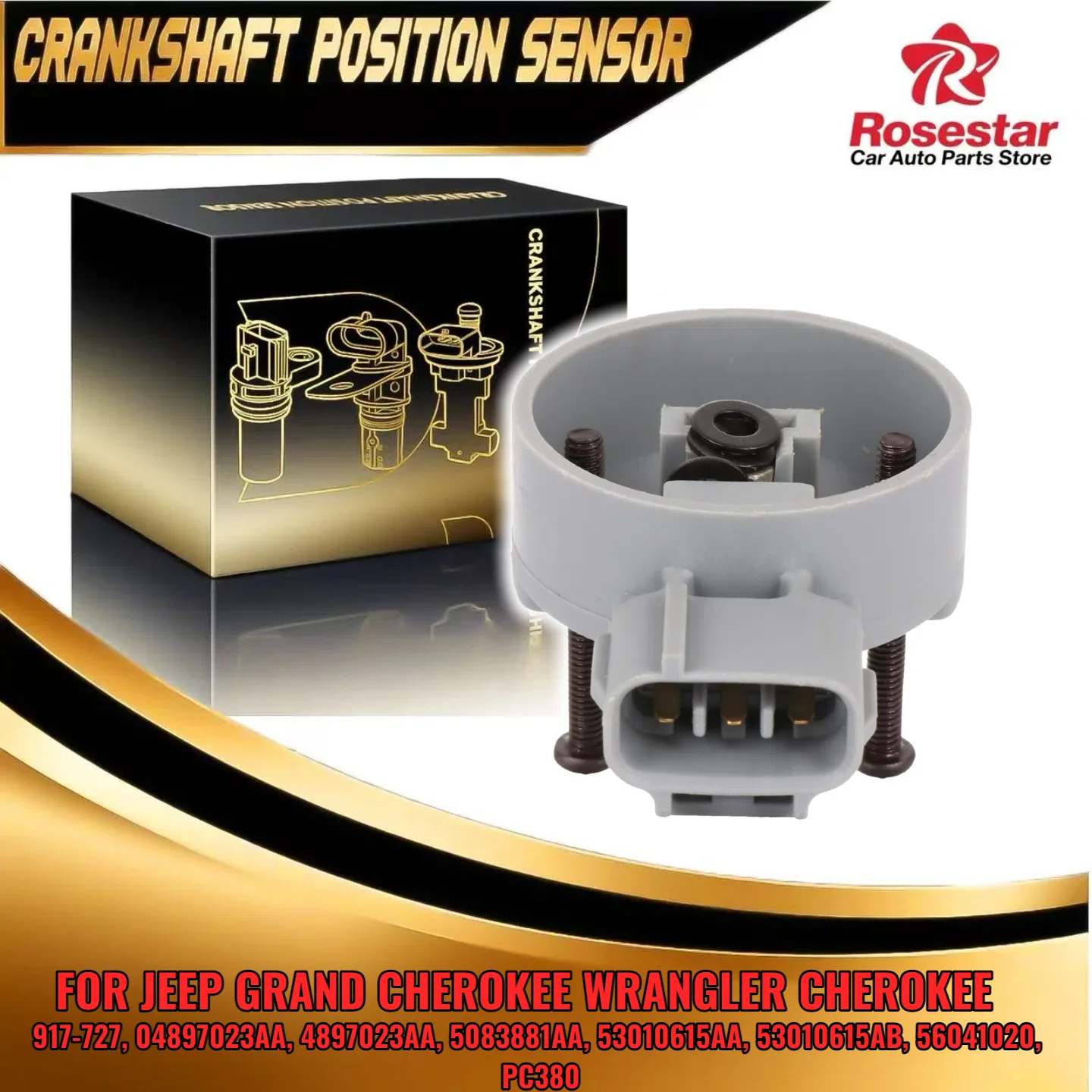

4897023AA Camshaft Position Sensor fits Jeep Cherokee Grand Cherokee Wrangler L6 4.0L OHV 5083881AA PC380