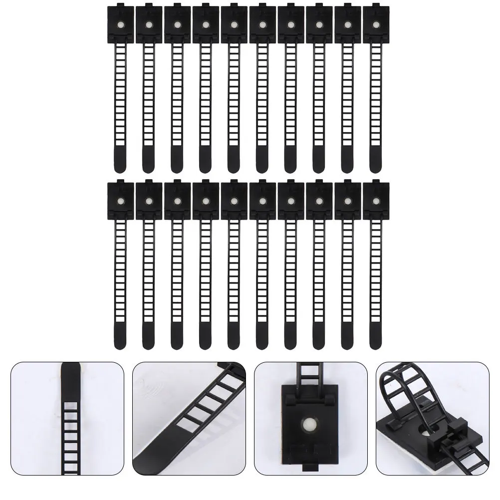 

25Pcs Adjustable Cable Clips Adhesive Wire Holders for Cord Management Wire Organizer Desk Clips Cable Clip Adhesive Cord Ties,