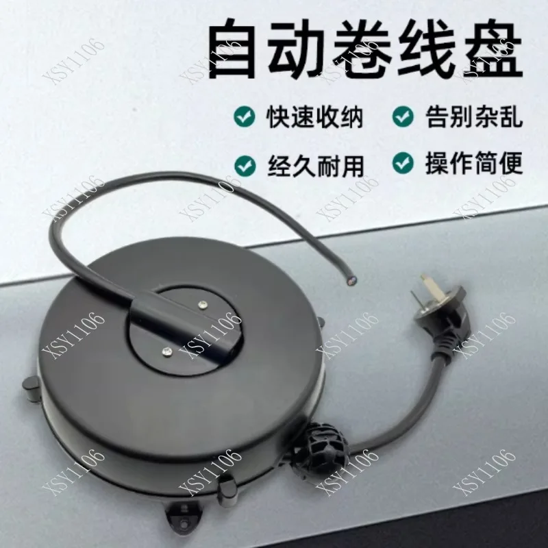 Automatic Cable Winder Take-Up Drum Power Signal Organizer 2/3 Cores Cord Management Device for Electronics Storage