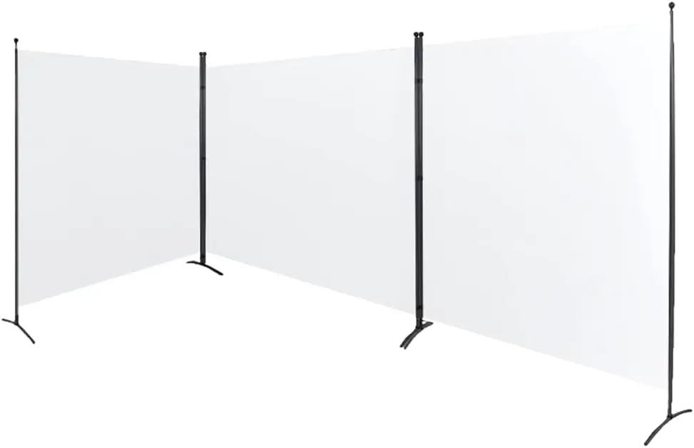 Steel-AID Triple-Panel Privacy Room Divider – Folding Partition Privacy Screen for Office, Classroom, Dorm Room, Kids Room, Stud