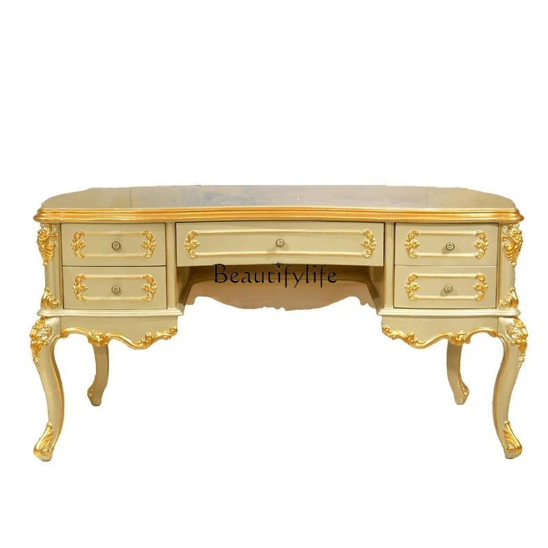 

Desk Solid wood European-style desk Boss table Luxury CEO desk