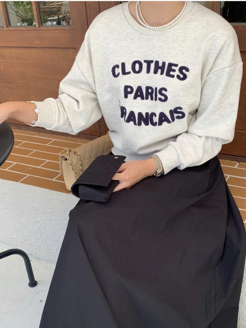 Vestido Suda con Efecto Adeazante para Mujer, Cuello Redondo, Estampado de Letras, Diseño de Dos Piezas Falsas, Cintura...