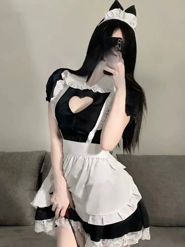 رداء Tablier De Servante Lolita Kawaii، زي تنكري مشهد D'anime Japonais، Tenue Demoiselle D 'honneur Maid مثير