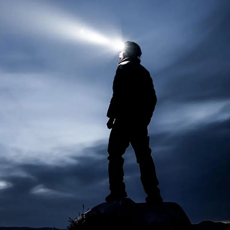 Faro LED con Sensor de movimiento IPX4, luces frontales recargables brillantes impermeables para cabeza, linterna, 5 modos para exteriores