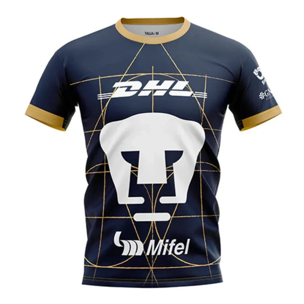 Camiseta de Fútbol de Diseño Moderno Unam Local y Visitante 2024_25 para Hombre y Mujer, Ropa Transpirable de Secado Rápido, Camisetas Extra Grandes