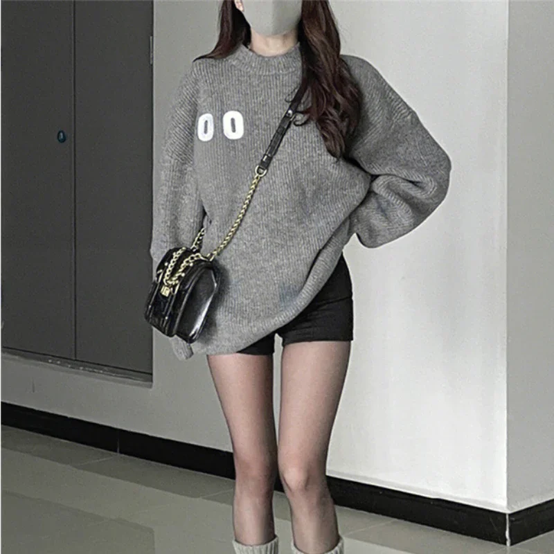 Loose Knit Sweater For Women In Autumn and Winter, Paired With 2024 New Winter Clothing, High-End And Thick Top