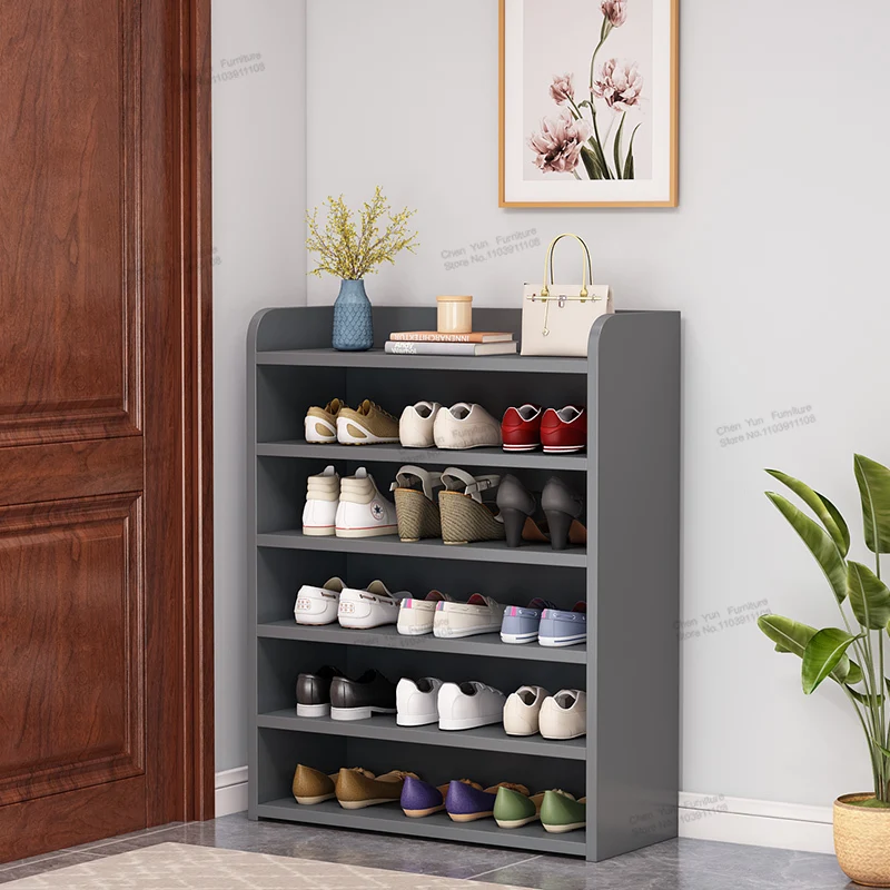 Accept Vestibule Shoe Cabinets Wooden Custom Home Furniture Balcony Storage Shoe Cabinets Multilayer Indoor Armario De Zapatos image 4