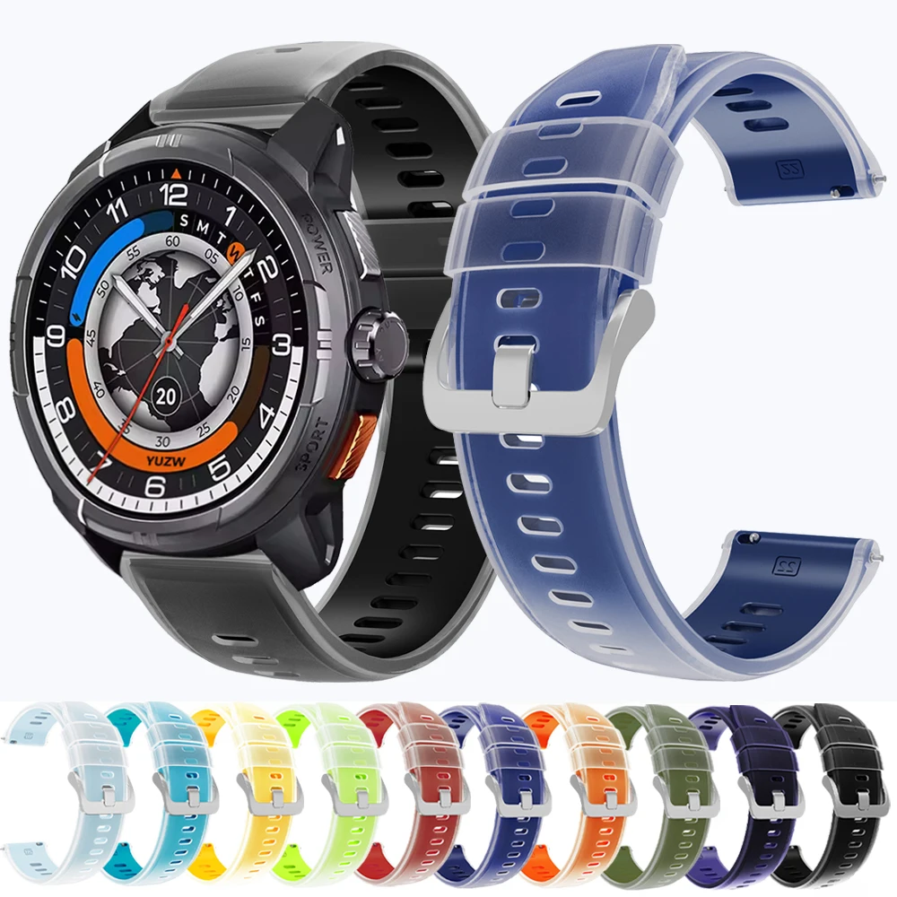 22 مللي متر حزام (استيك) ساعة ل HAYLOU الشمسية 5/Ultra/Pro Smartwatch حزام ل Haylou ساعة 2 برو/4S/RS5/R8/S8/S6/RT3/GST رجل امرأة سوار #1