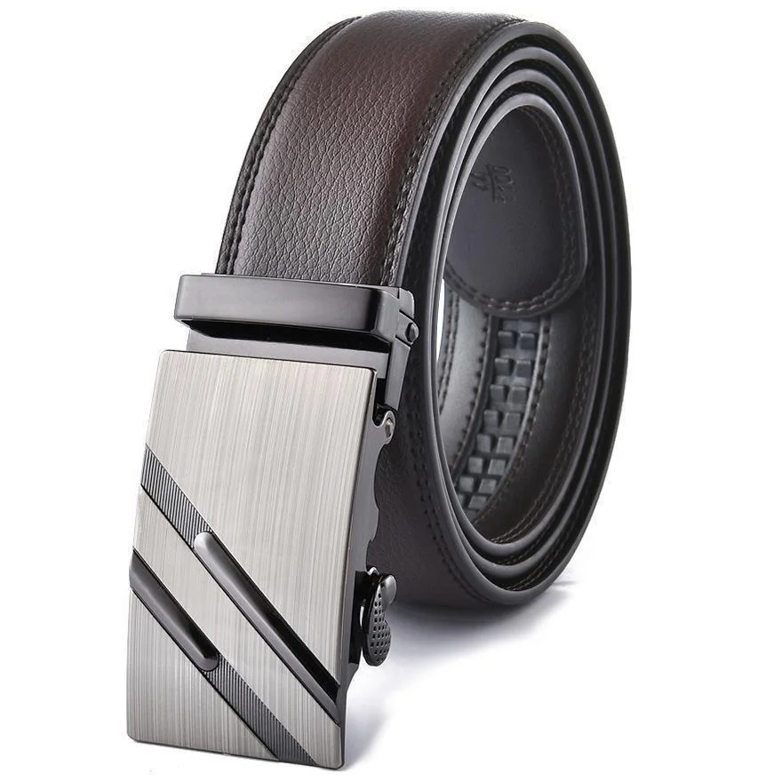 

Automatic Buckle Belt for Men - 1.38inch Wide Leather Waistband with Easy-Release Mechanism‌