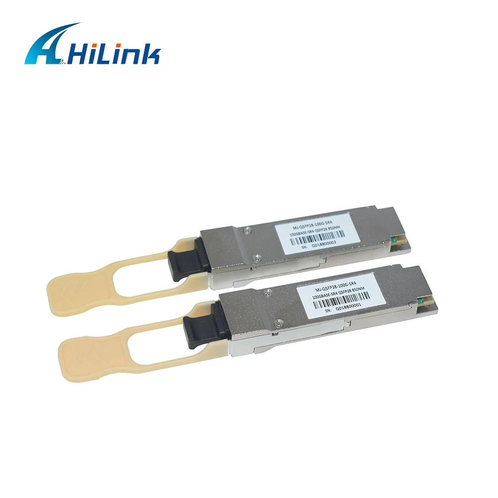 QSFP28-100G-SR4 100G QSFP28 850nm MPO 100M OM3 OM4 DOM جهاز إرسال واستقبال بصري