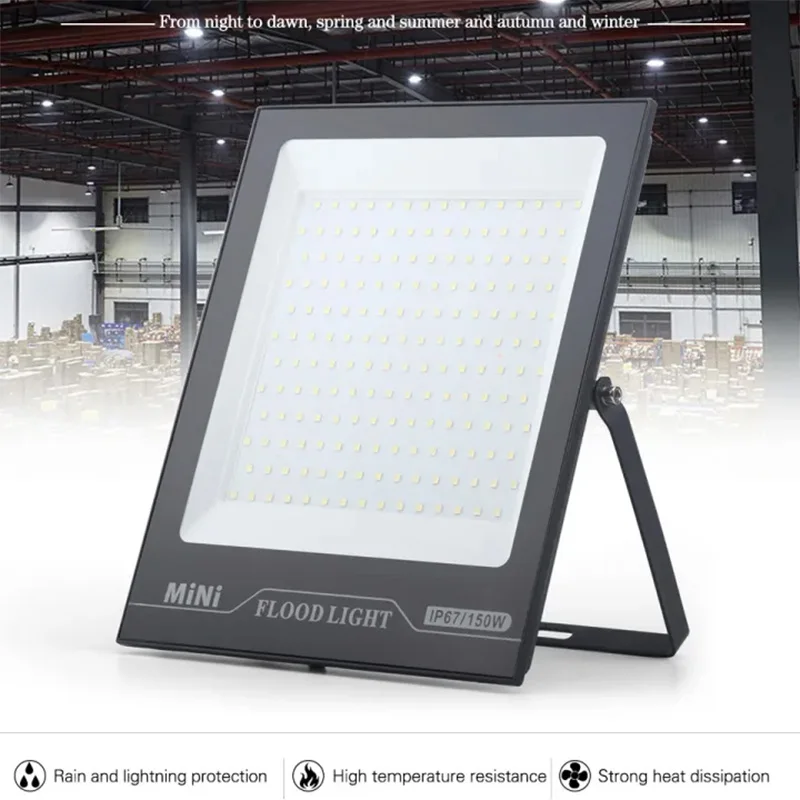 LED Outdoor Flood Light LED Floodlight Outdoor Lighting Waterproof AC220V Light High Brightness Good Color Rendering Garden