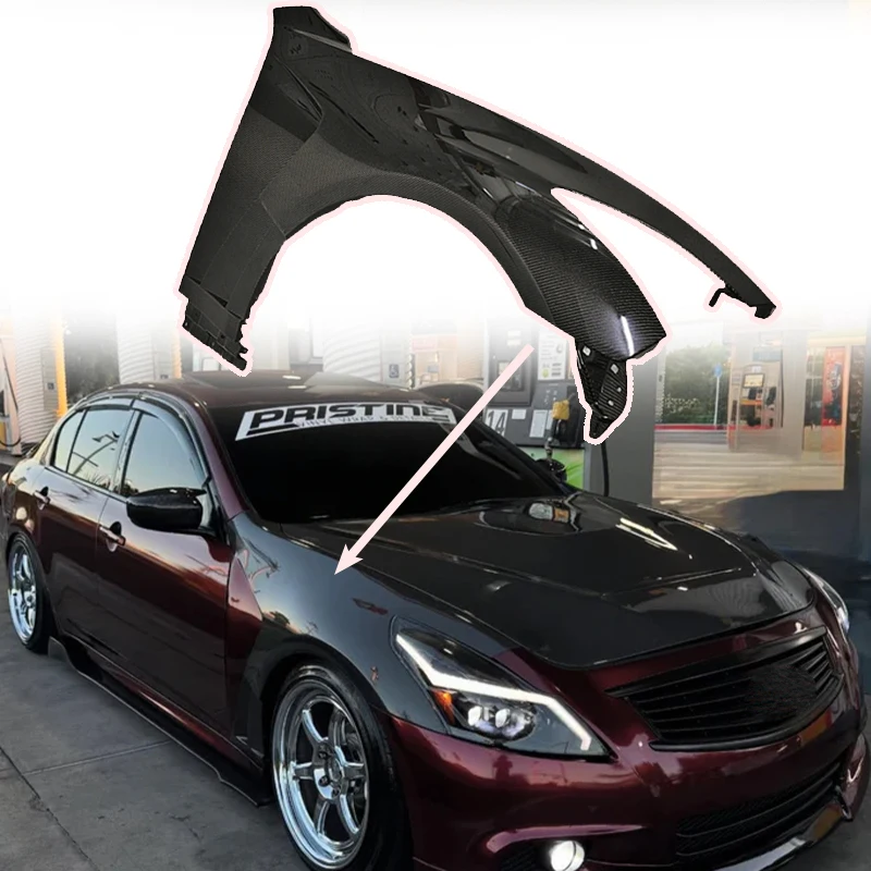 

For Infiniti G37 2-Door 4-Door Sedan Front Fender Carbon Fiber (08-13)