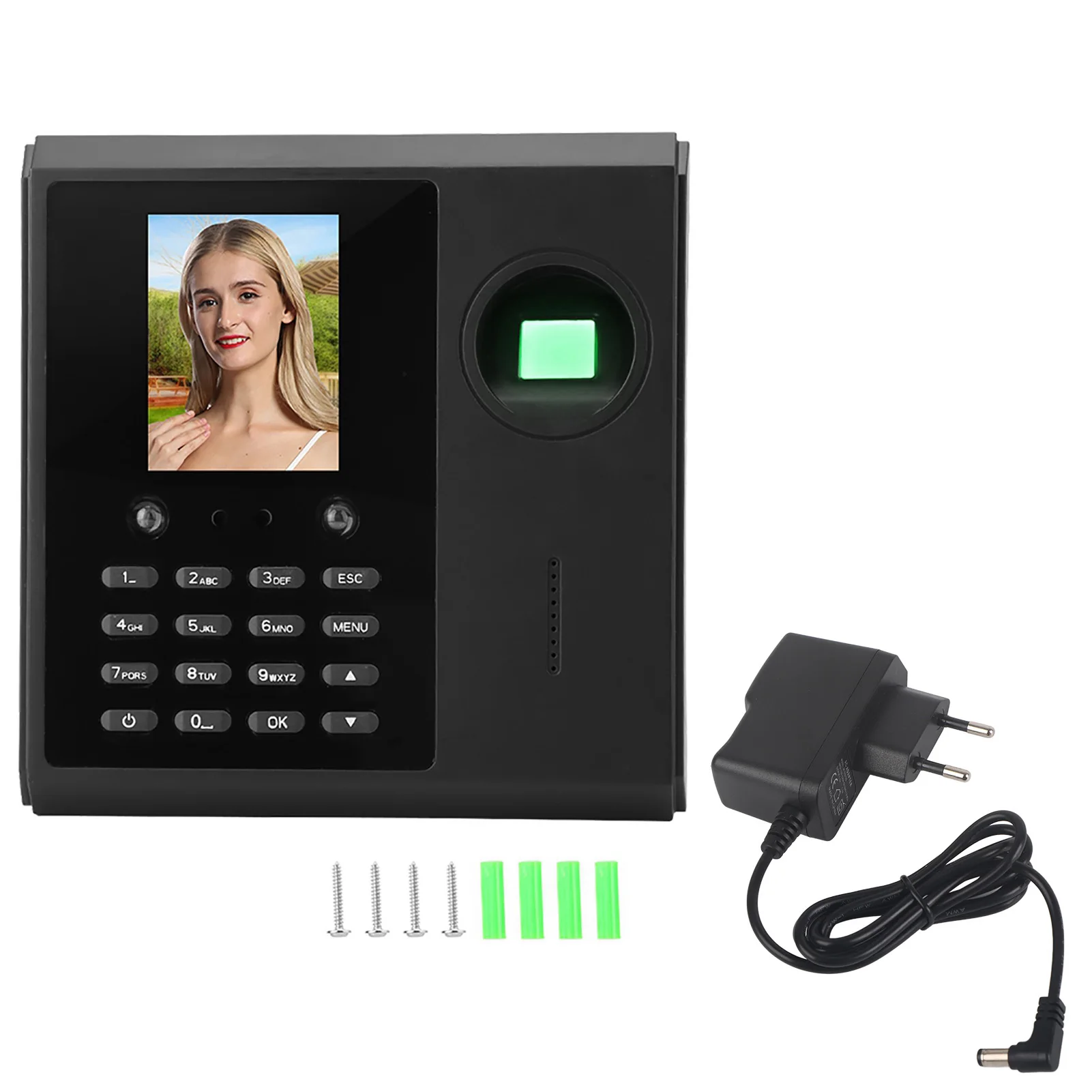 High Precision 2.5in Face Fingerprint Time Attendance Clock Access Control Machine with Network Interface for Office Factory Use