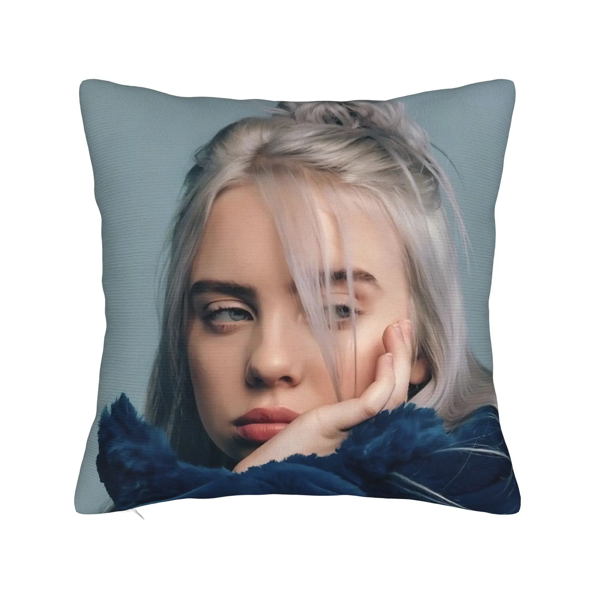 Singer B-BilliEilishs 2026 Pillow Case  Print Pillow Cover Cute Funny Pillowcases For Sofa Home Decor