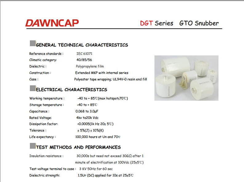 

DTR 6UF 850VAC high-frequency resonant capacitor