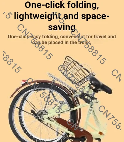 Small Home Mobility Bicycle Children Variable Speed Bicycle，20 Inch 6 Speed Adult Folding Bicycle